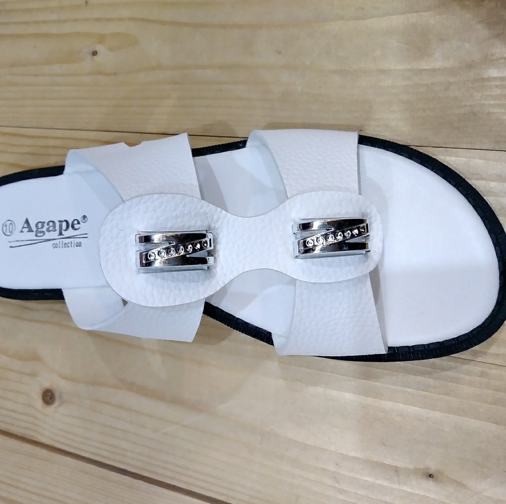 WHITE AGAPE SANDALS - Picture 2 of 6